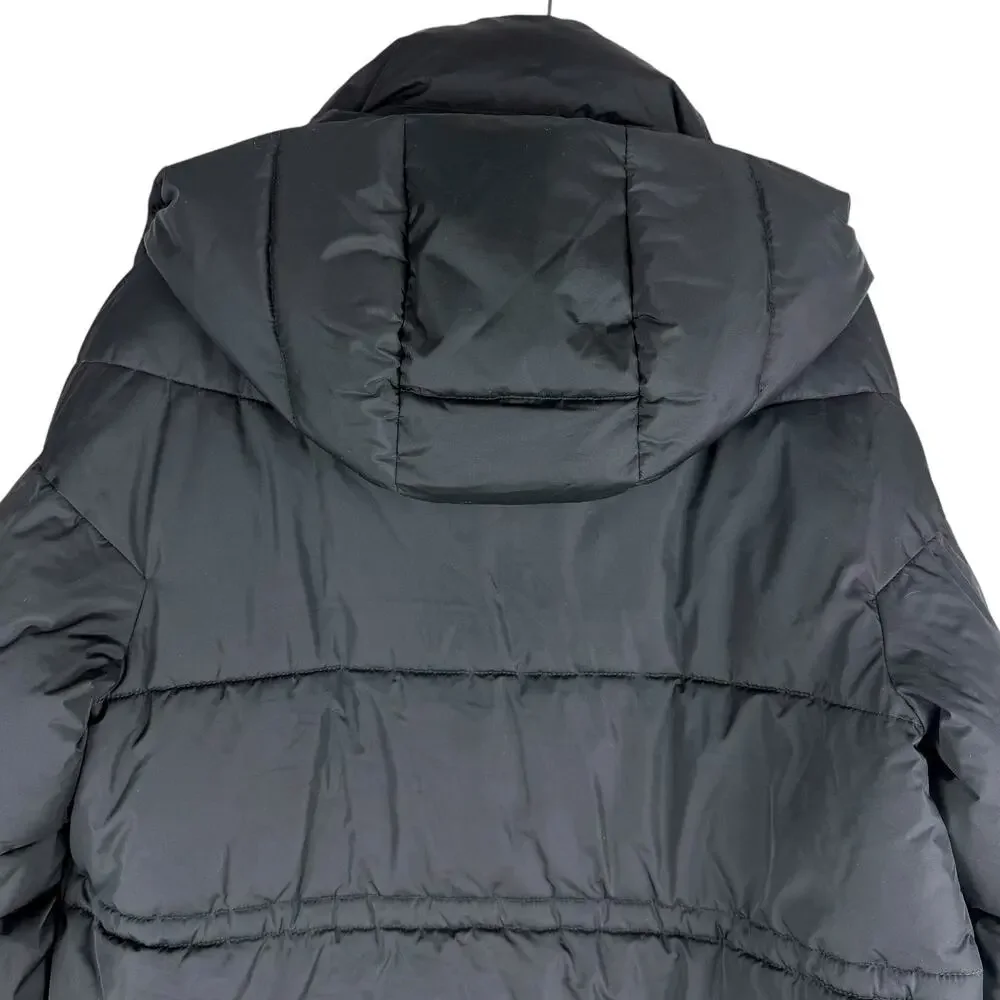 J. Crew New Chateau Puffer Coat Water Resistant Black Size M